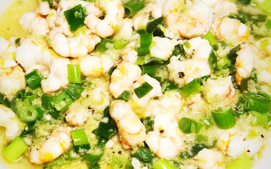 Sauteed Shrimp with Coriander, Ginger and Coconut Oil